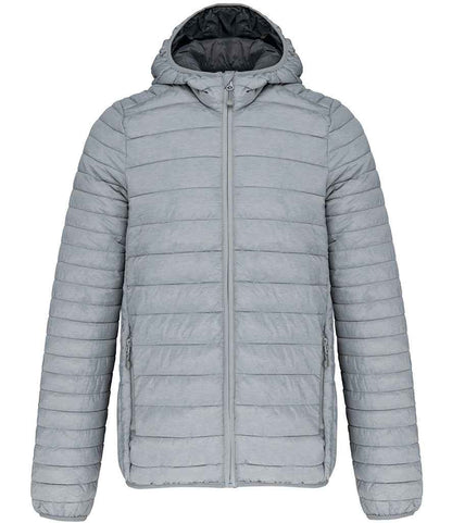 Kariban Lightweight Hooded Padded Jacket - Marl Silver (KB6110)