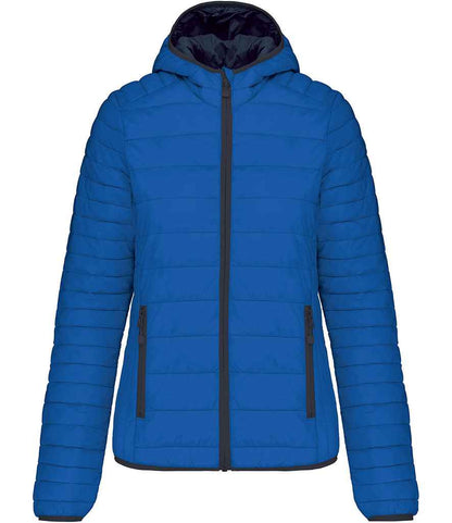 Kariban Ladies Lightweight Hooded Padded Jacket - Light Royal Blue (KB6111)