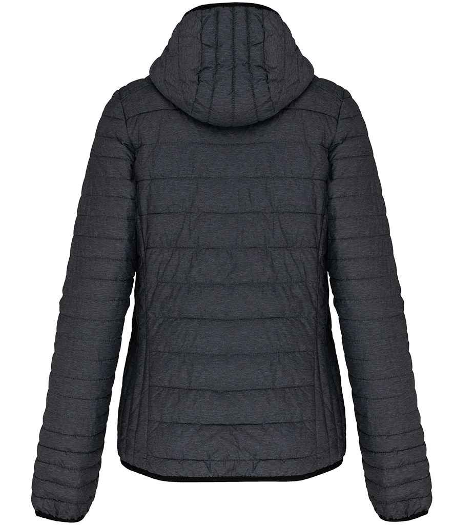 Kariban Ladies Lightweight Hooded Padded Jacket - Marl Dark Grey (KB6111)