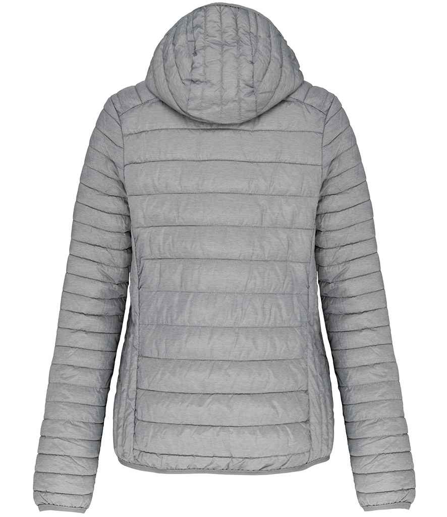 Kariban Ladies Lightweight Hooded Padded Jacket - Marl Silver (KB6111)