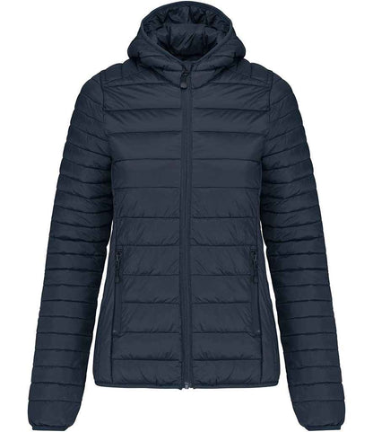 Kariban Ladies Lightweight Hooded Padded Jacket - Navy (KB6111)