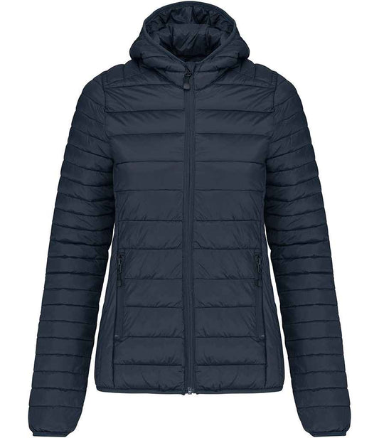 Kariban Ladies Lightweight Hooded Padded Jacket - Navy (KB6111)
