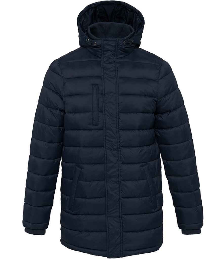 Kariban Lightweight Long Padded Parka Jacket - Navy (KB6128)