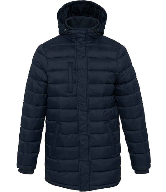 Kariban Lightweight Long Padded Parka Jacket - Navy (KB6128)