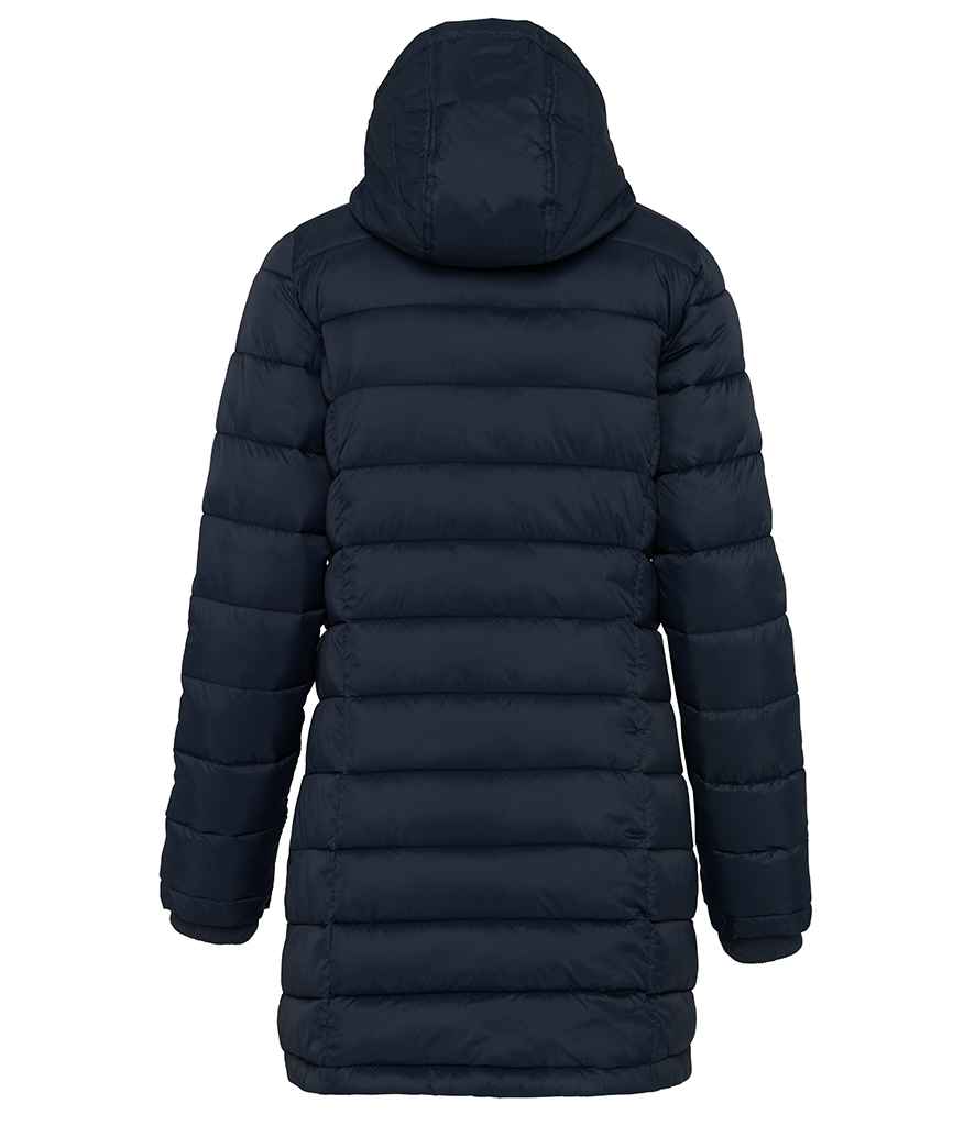 Kariban Ladies Lightweight Long Padded Parka Jacket - Navy (KB6129)