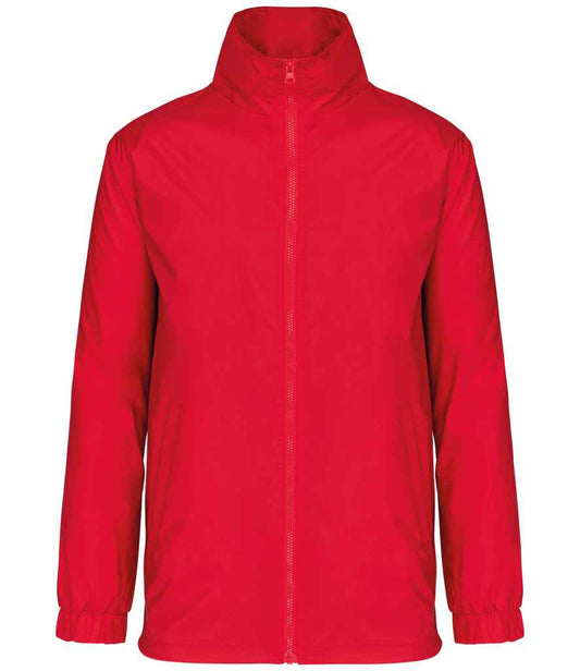 Kariban Lined Windbreaker Jacket - Red (KB687)