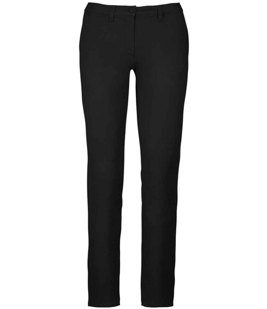 Kariban Ladies Chino Trousers - Black (KB741)