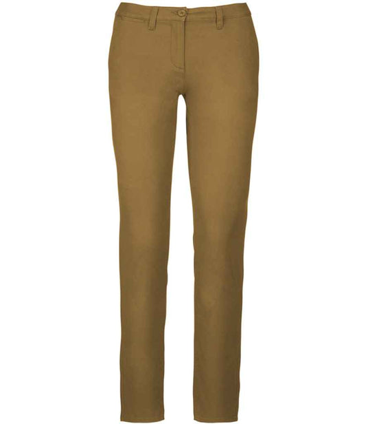 Kariban Ladies Chino Trousers - Camel (KB741)