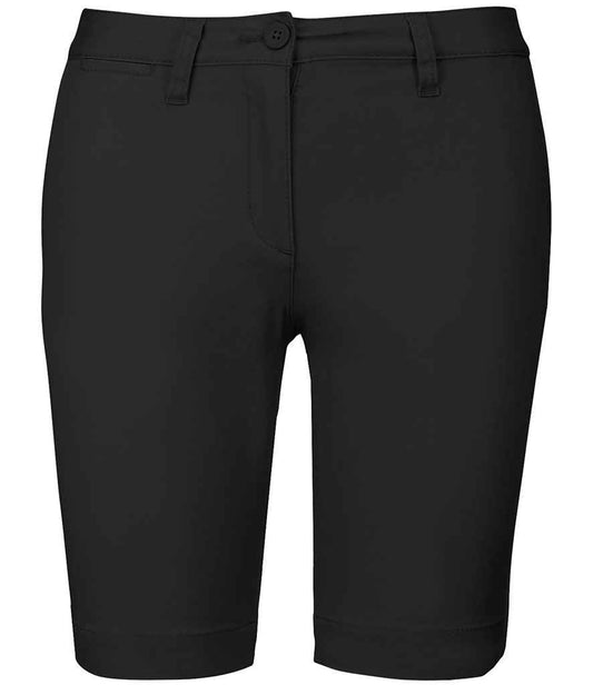 Kariban Ladies Chino Bermuda Shorts - Black (KB751)
