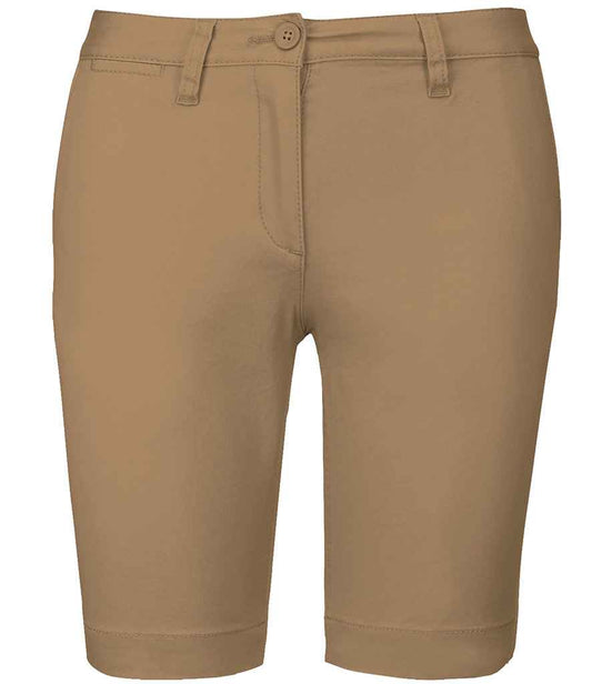 Kariban Ladies Chino Bermuda Shorts - Camel (KB751)