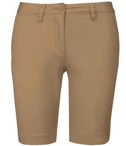 Kariban Ladies Chino Bermuda Shorts - Camel (KB751)