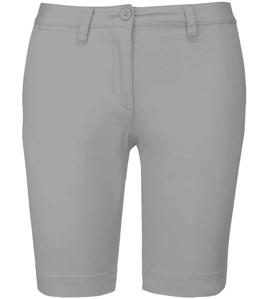 Kariban Ladies Chino Bermuda Shorts - Fine Grey (KB751)