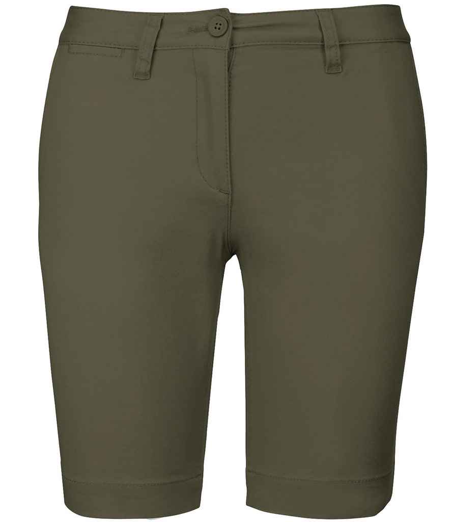 Kariban Ladies Chino Bermuda Shorts - Light Khaki (KB751)
