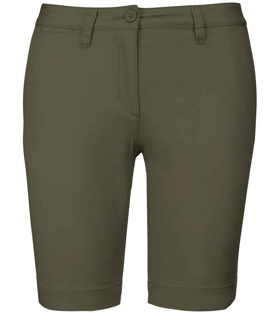 Kariban Ladies Chino Bermuda Shorts - Light Khaki (KB751)