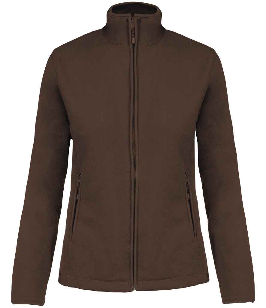 Kariban Ladies Maureen Micro Fleece Jacket - Chocolate (KB907)