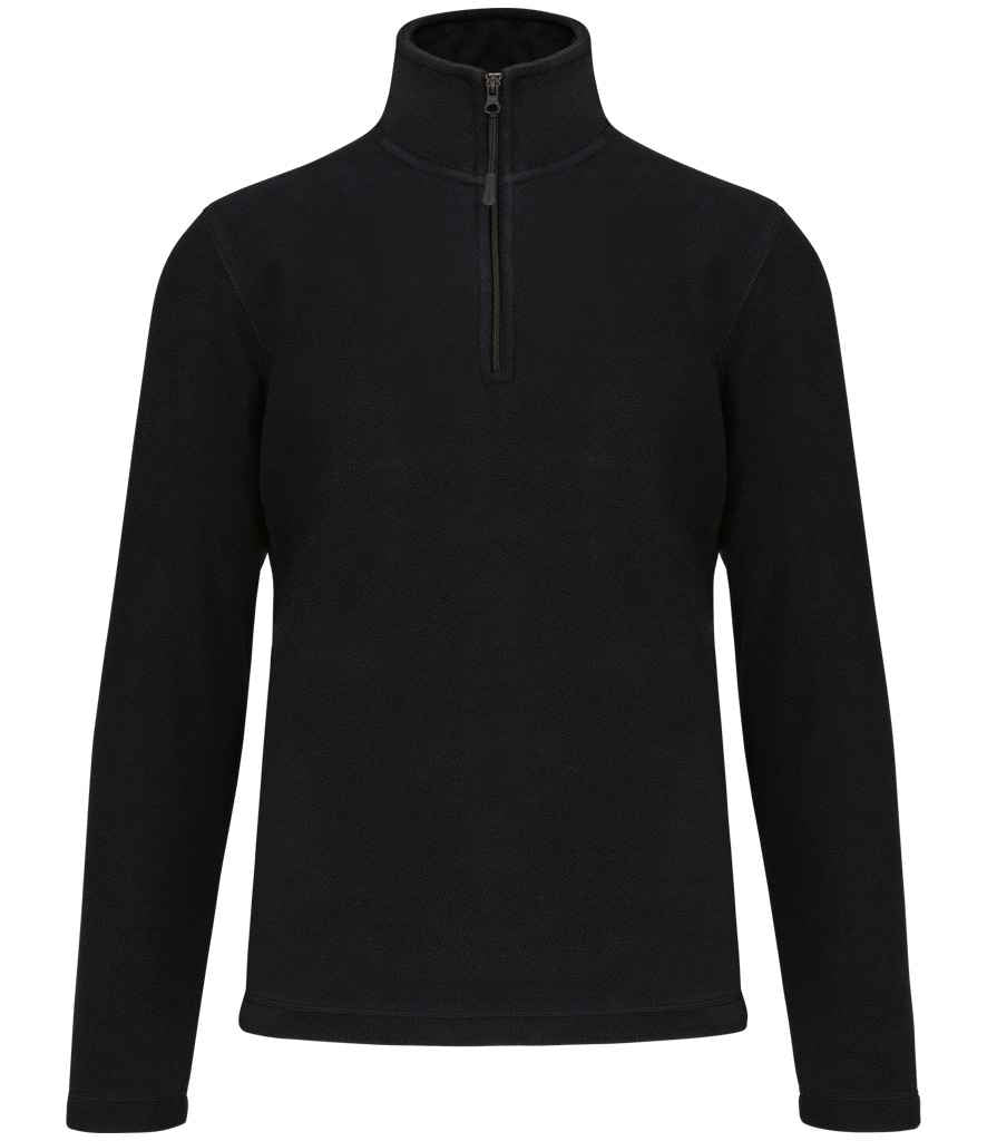 Kariban Enzo Zip Neck Micro Fleece - Black (KB912)