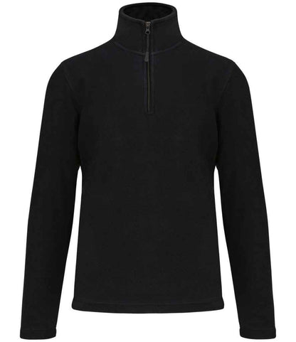 Kariban Enzo Zip Neck Micro Fleece - Black (KB912)