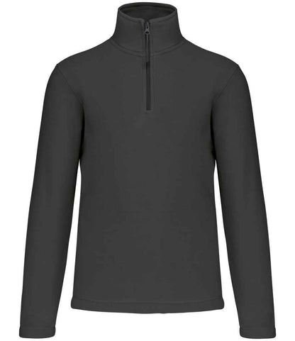 Kariban Enzo Zip Neck Micro Fleece - Dark Grey (KB912)