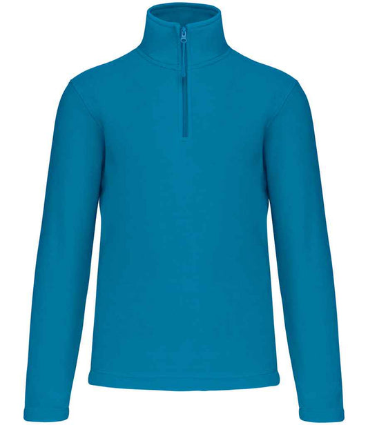 Kariban Enzo Zip Neck Micro Fleece - Tropical Blue (KB912)