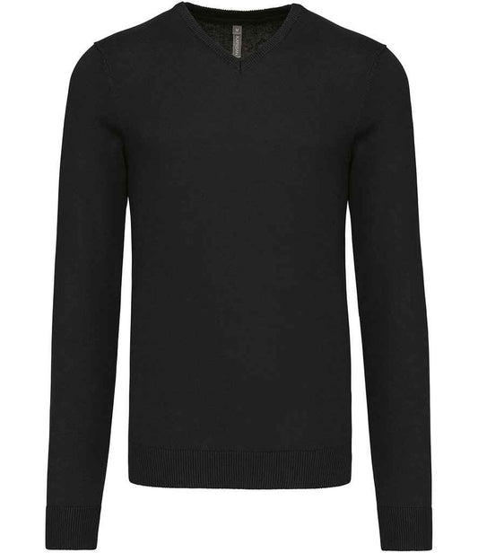 Kariban Cotton Acrylic V Neck Sweater - Black (KB965)