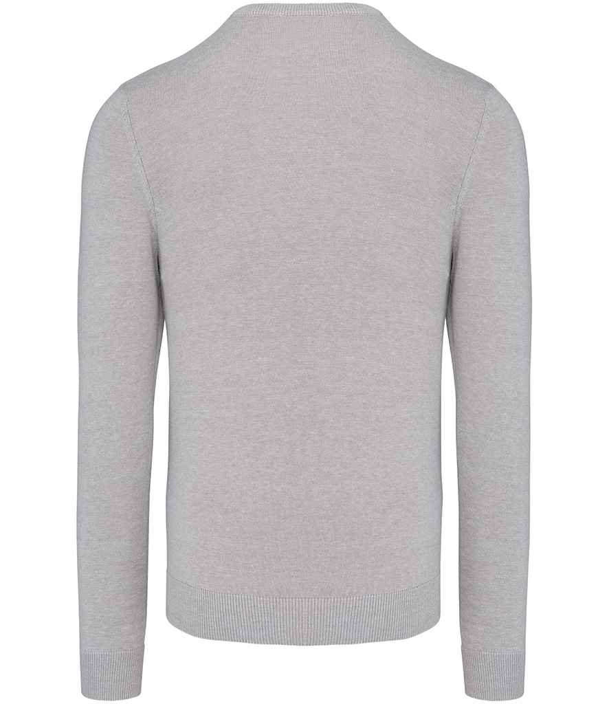Kariban Cotton Acrylic V Neck Sweater - Grey Melange (KB965)