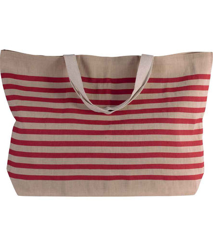 Kimood Large Juco Bag - Natural/Red (KI0228)