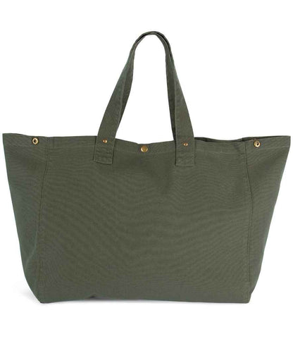 Kimood Faded Cotton Shopper - Washed Kombu Green (KI3208)