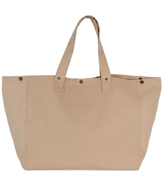 Kimood Faded Cotton Shopper - Washed Nude Peach (KI3208)