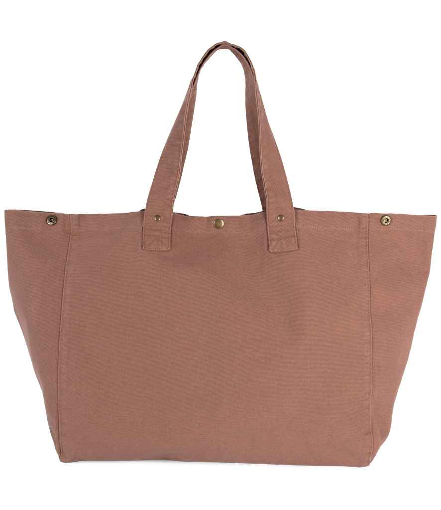 Kimood Faded Cotton Shopper - Washed Santal Brown (KI3208)