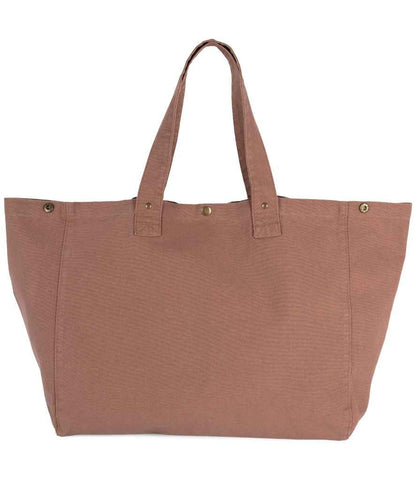 Kimood Faded Cotton Shopper - Washed Santal Brown (KI3208)