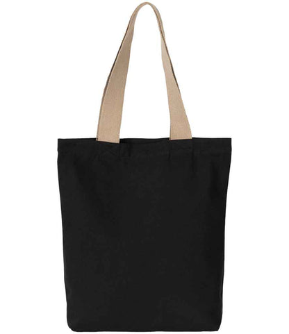 Kimood Recycled Flat-Bottom Shopping Bag - Black Night/Hemp (KI5202)