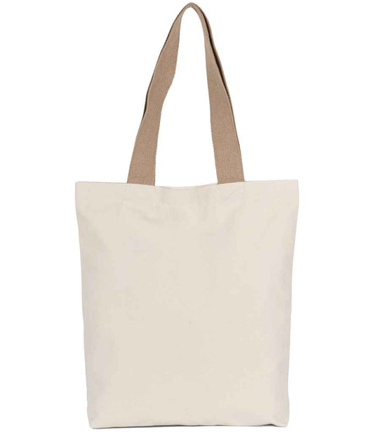 Kimood Recycled Flat-Bottom Shopping Bag - Ecume/Hemp (KI5202)