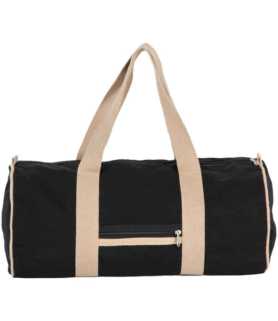 Kimood Recycled Duffel Bag - Black Night/Hemp (KI5601)