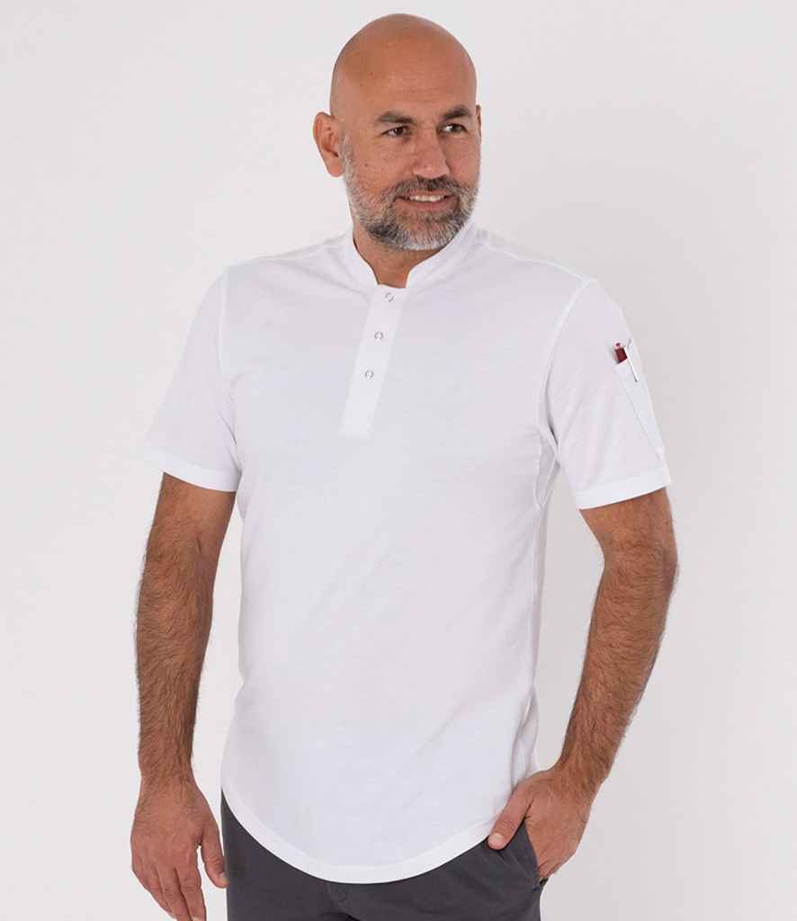 Le Chef Knitted Piqué Chef's Shirt - White (LE008)