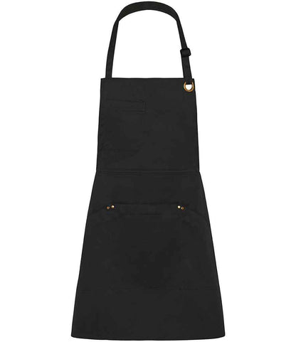 Le Chef Utility Bib Apron - Black (LE100)