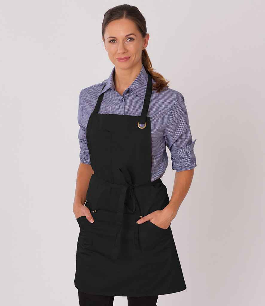 Le Chef Utility Bib Apron - Black (LE100)