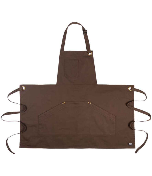 Le Chef Utility Bib Apron - Peat (LE100)