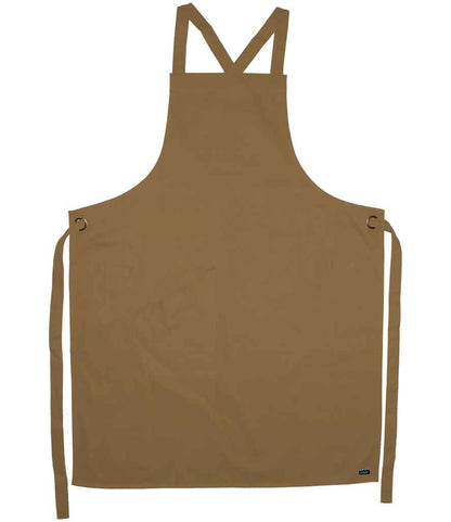 Le Chef Crossover Bib Apron - Khaki (LE102)
