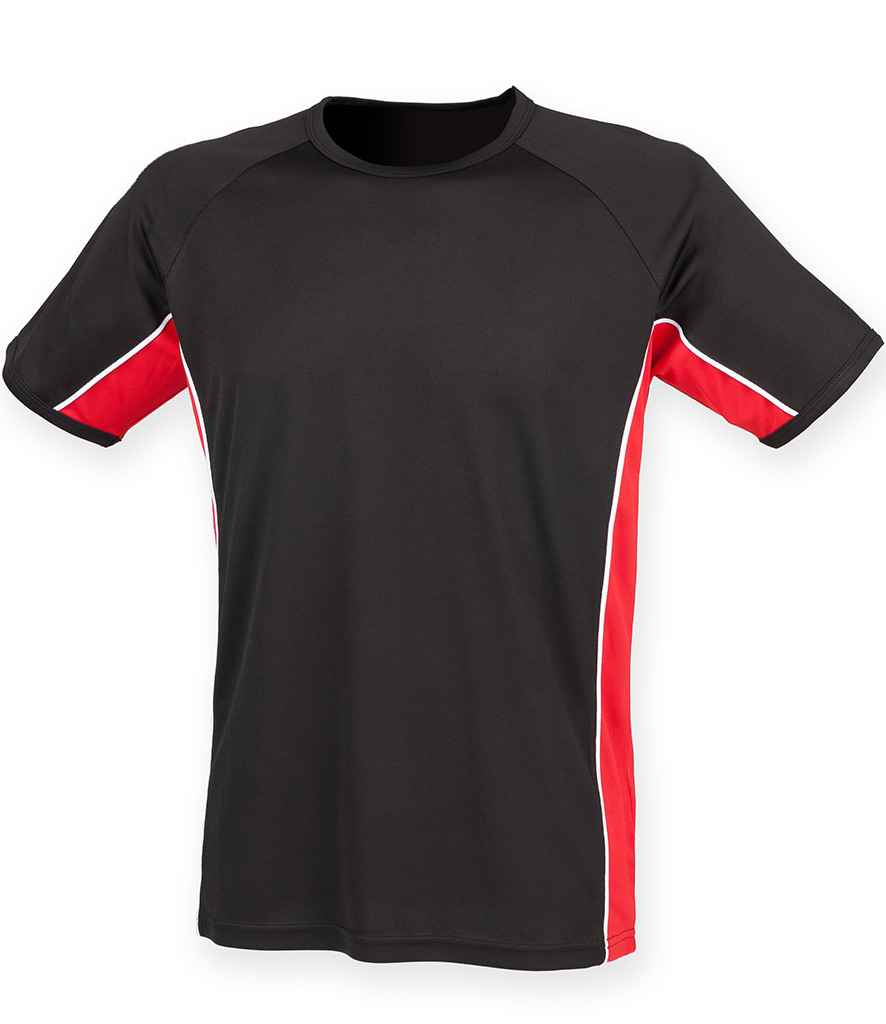 Finden + Hales Finden + Hales Performance Panel T-Shirt - Black/Red/White (LV240)