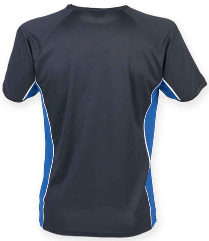 Finden + Hales Finden + Hales Performance Panel T-Shirt - Navy/Royal Blue/White (LV240)