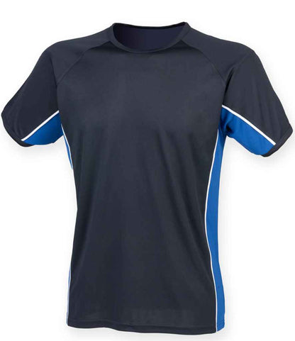 Finden + Hales Finden + Hales Performance Panel T-Shirt - Navy/Royal Blue/White (LV240)