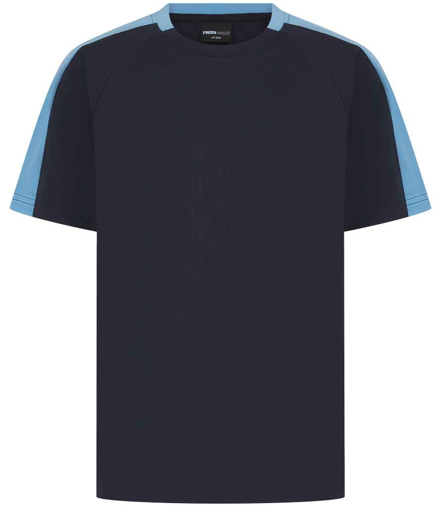 Finden + Hales Finden + Hales Kids Team T-Shirt - Navy/Sky blue (LV292)