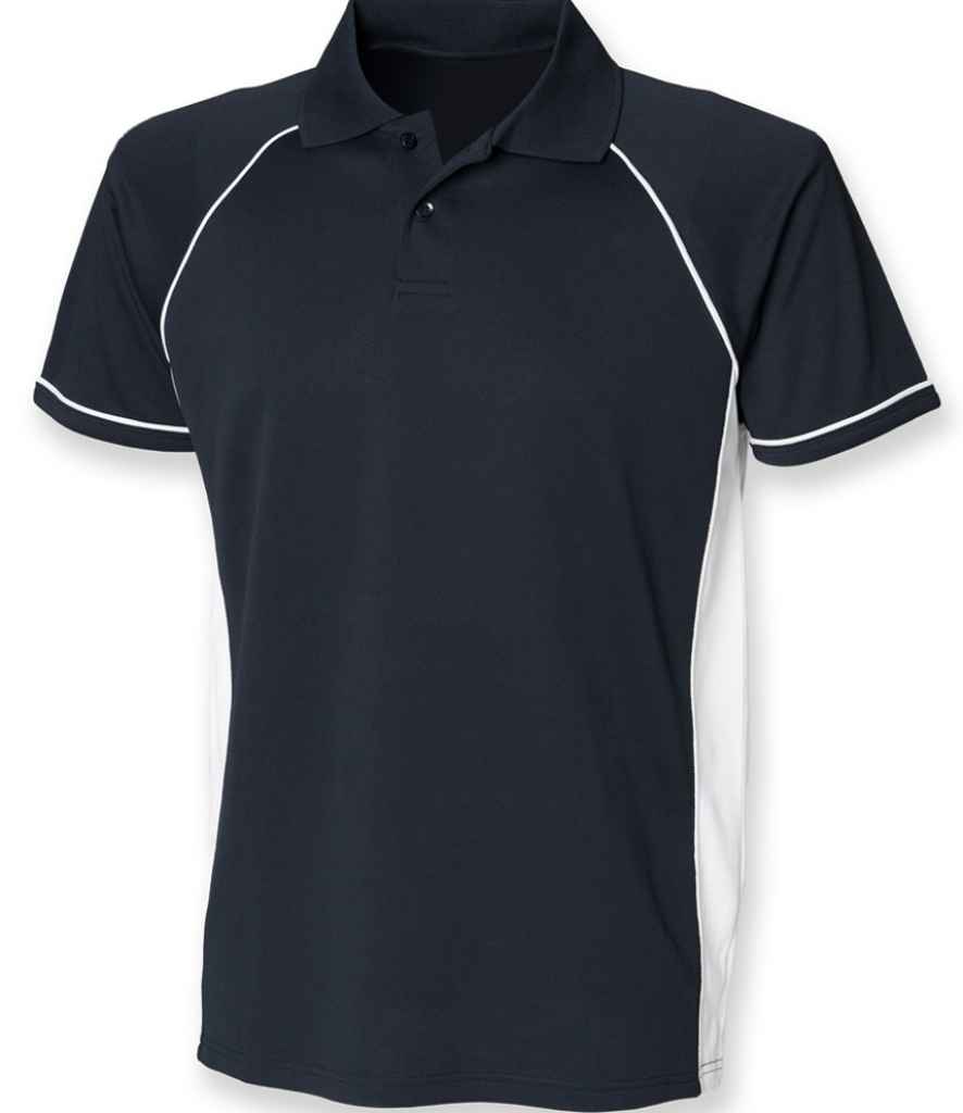 Finden + Hales Finden + Hales Performance Panel Polo Shirt - Navy/White (LV310)