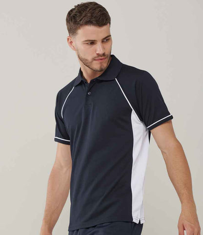 Finden + Hales Finden + Hales Performance Panel Polo Shirt - Navy/White (LV310)