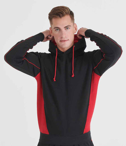 Finden + Hales Finden + Hales Contrast Hooded Sweatshirt - Black/Red (LV335)