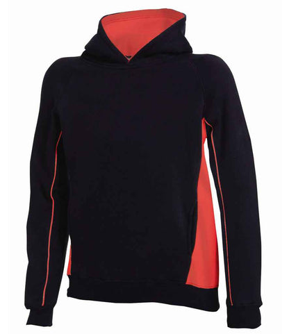 Finden + Hales Finden + Hales Kids Contrast Hooded Sweatshirt - Black/Red (LV339)
