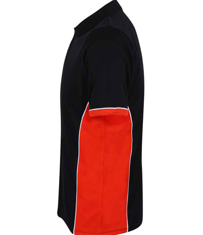 Finden + Hales Finden + Hales Contrast Panel Polo Shirt - Black/Red (LV355)