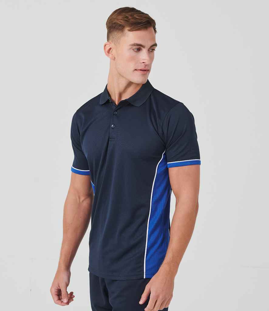 Finden + Hales Finden + Hales Contrast Panel Polo Shirt - Navy/Royal Blue (LV355)
