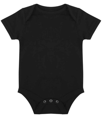 Larkwood Essential Short Sleeve Baby Bodysuit - Black (LW500T)