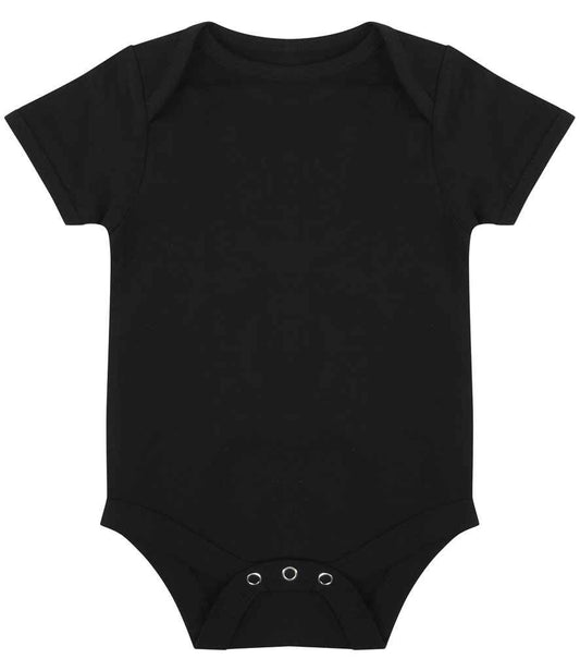Larkwood Essential Short Sleeve Baby Bodysuit - Black (LW500T)